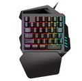 One-Handed Gaming Keyboard with RGB Backlight