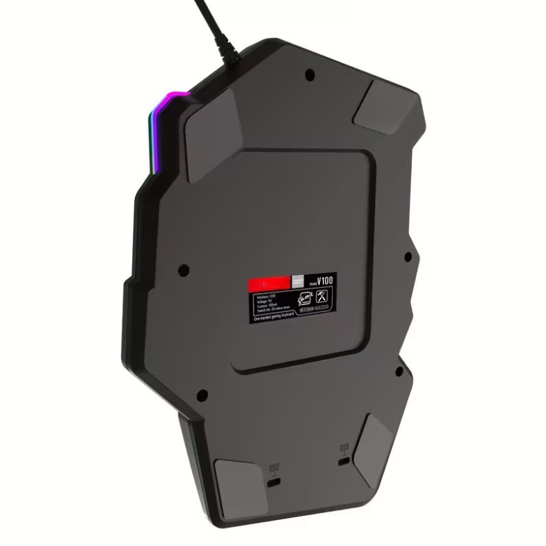 One-Handed Gaming Keyboard with RGB Backlight