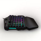 One-Handed Gaming Keyboard with RGB Backlight