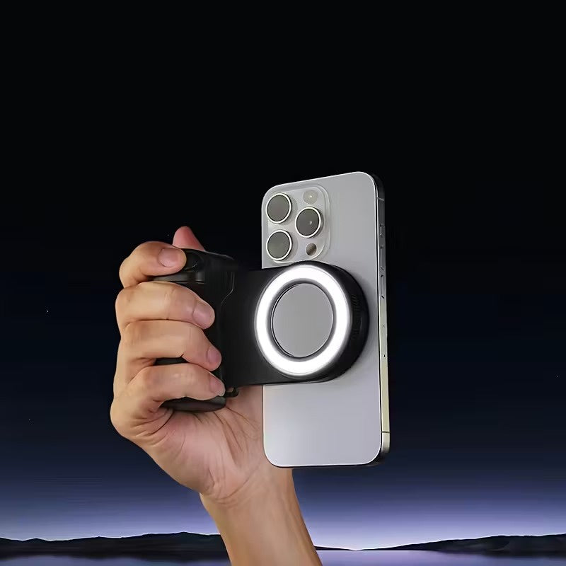 Smartphone Camera Grip with Ring Light