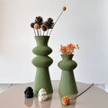 Vase Set with Pleated Ribbed Texture