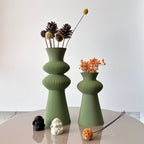 Vase Set with Pleated Ribbed Texture