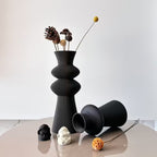 Vase Set with Pleated Ribbed Texture
