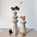 Vase Set with Pleated Ribbed Texture